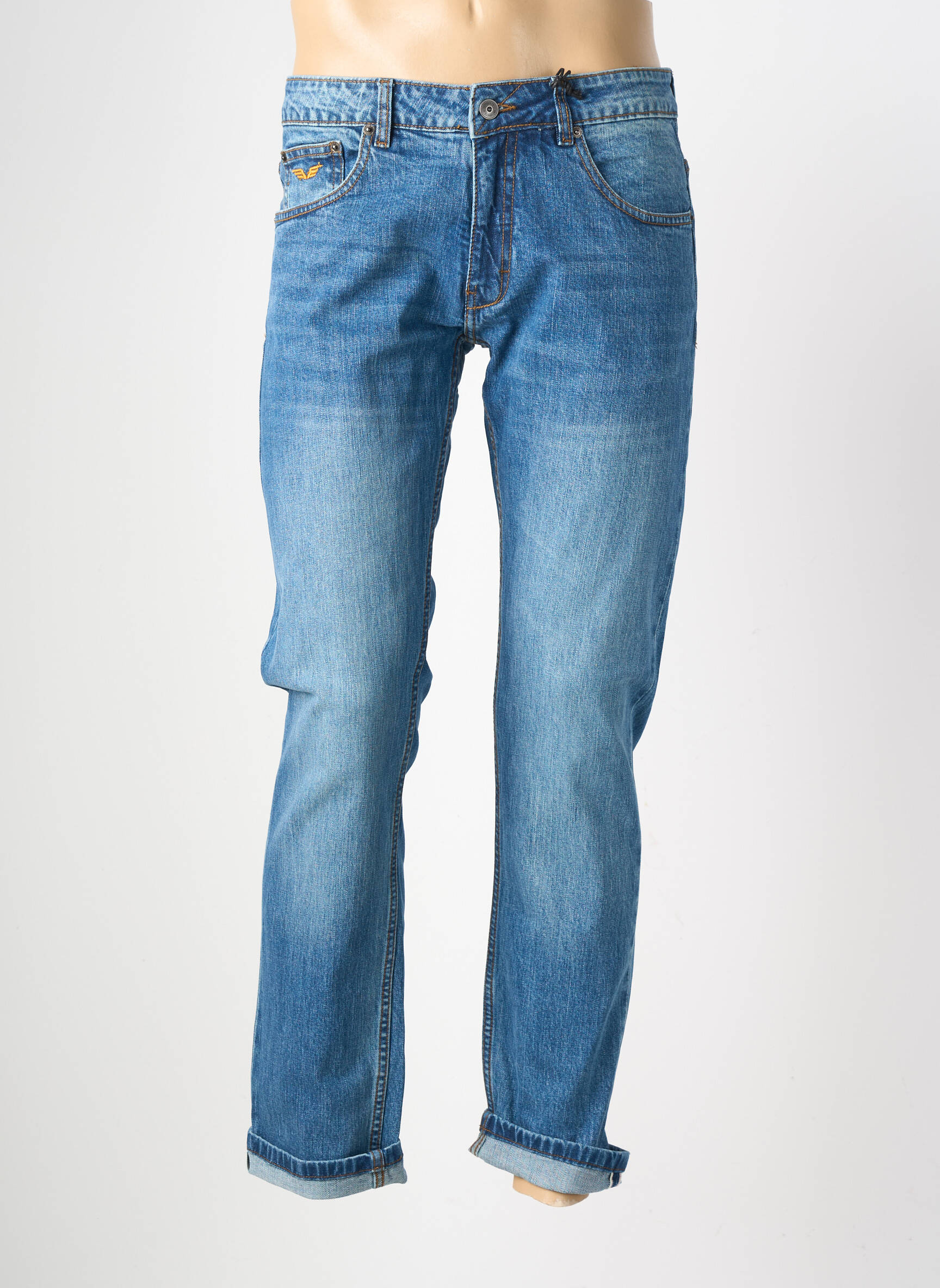 Jeans coupe slim stretch taille normale bleu DAYTONA homme