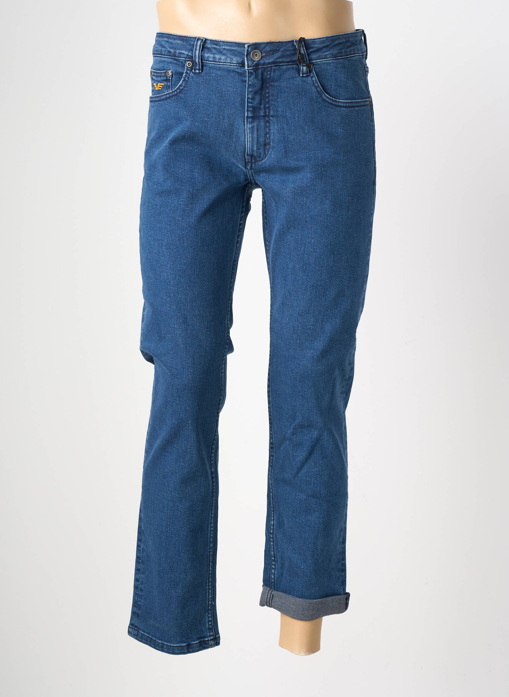 Jeans coupe droite stretch taille normale bleu DAYTONA homme