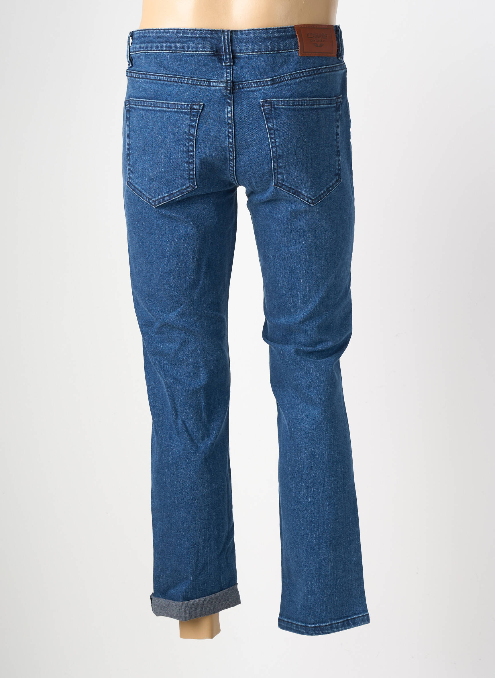 Jeans coupe droite stretch taille normale bleu DAYTONA homme