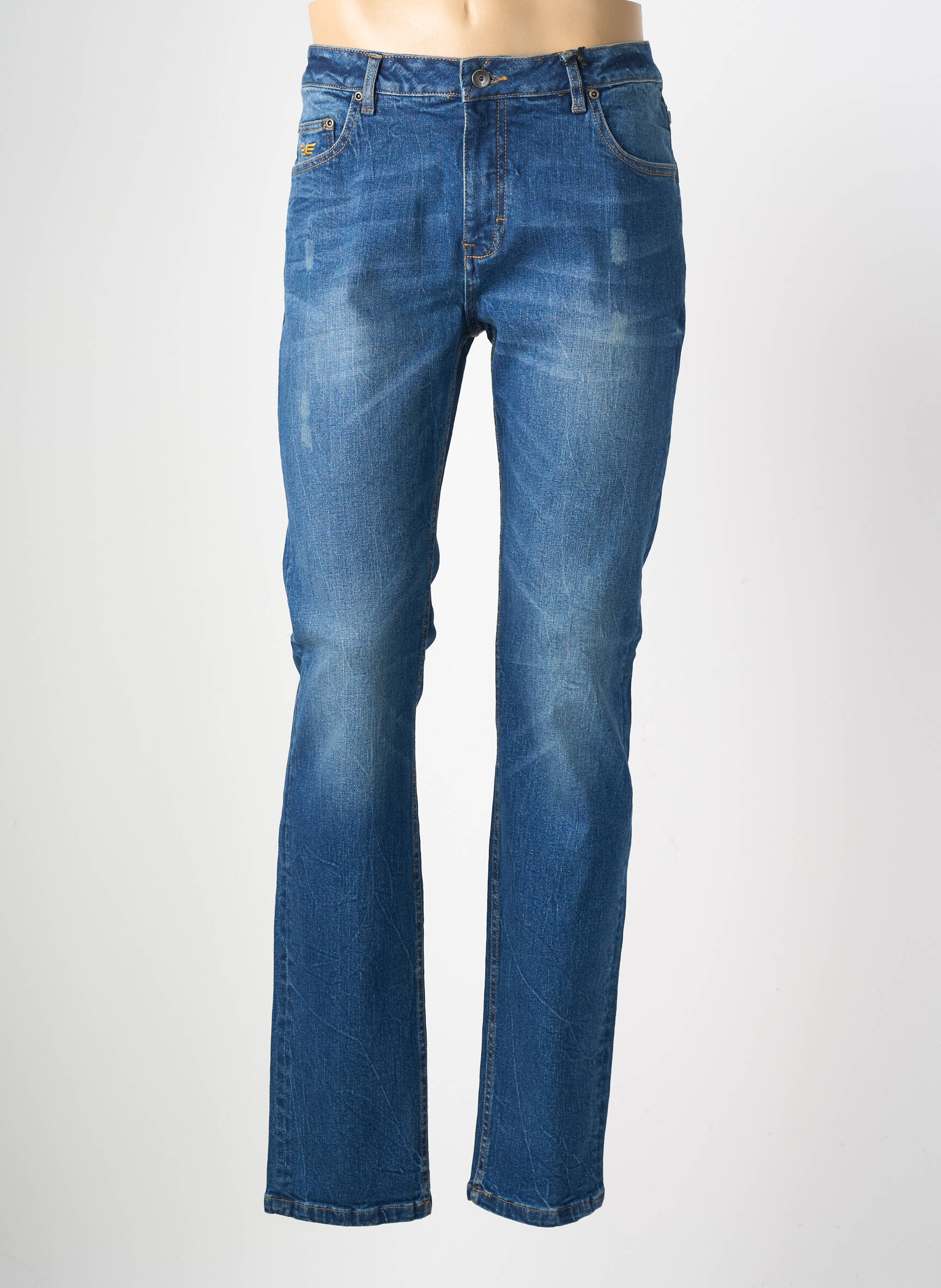 Jeans coupe slim stretch taille normale bleu DAYTONA homme