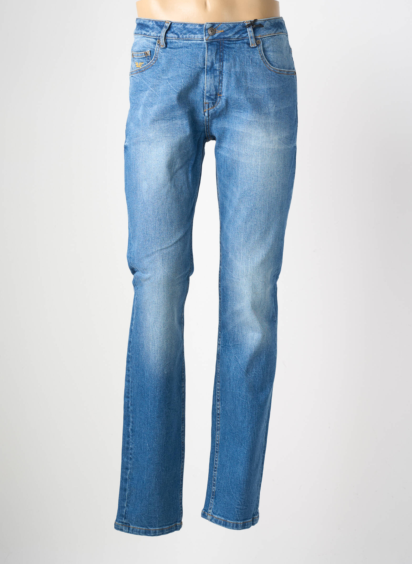 Jeans coupe slim stretch taille normale bleu DAYTONA homme