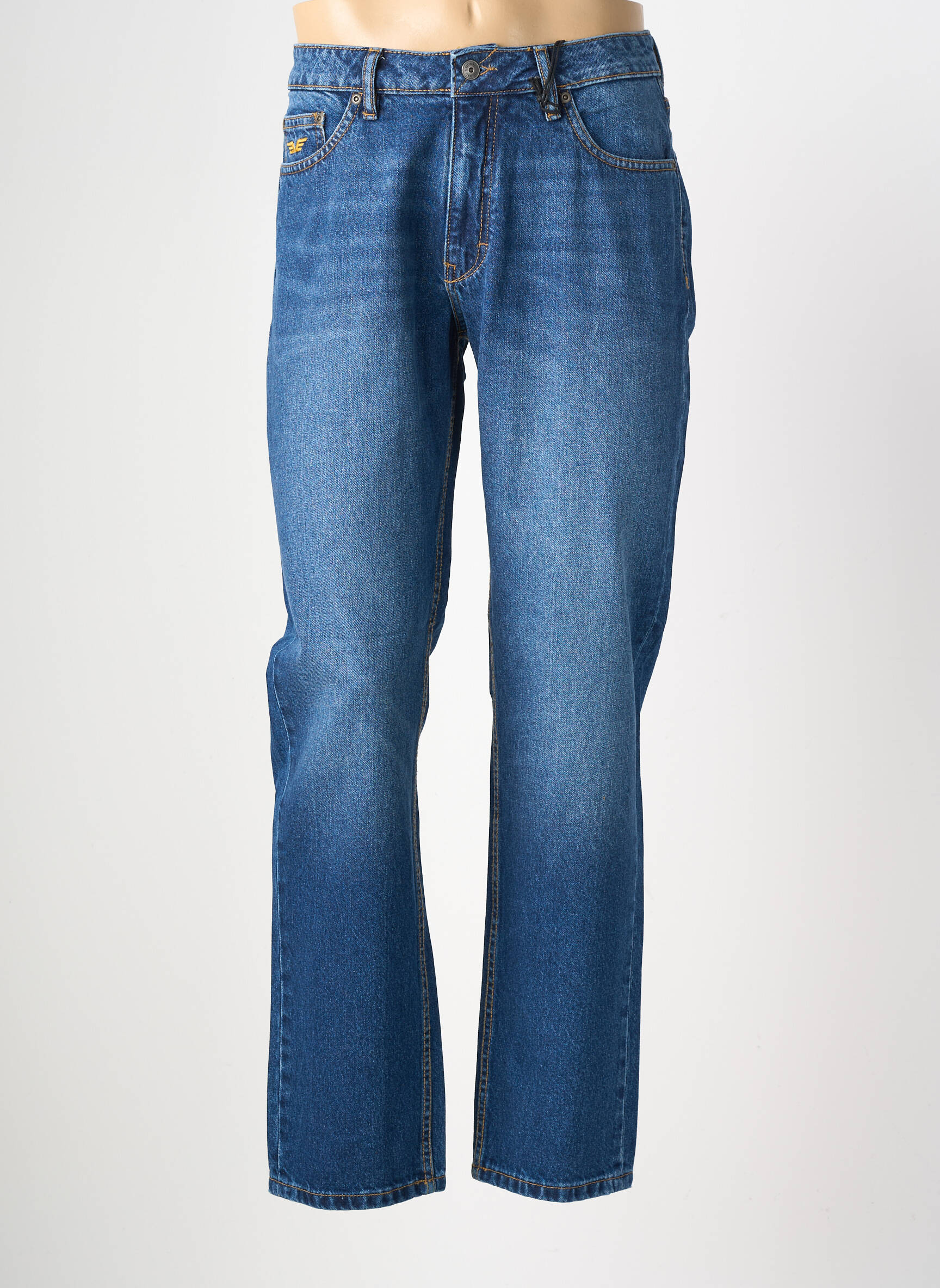 Jeans coupe droite stretch taille normale bleu DAYTONA homme