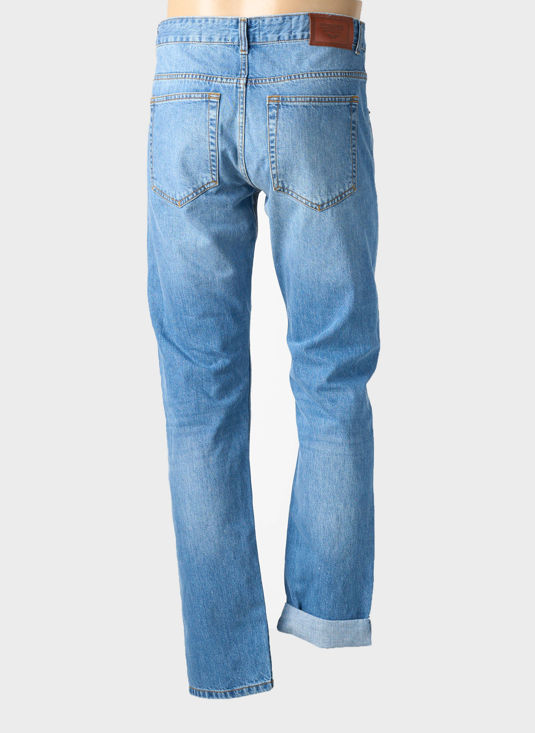 Jeans coupe droite fermeture boutonnée sur le devant taille normale bleu DAYTONA homme