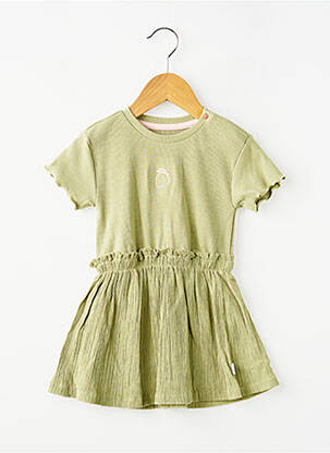 Robe mi-longue manches courtes manches courtes vert NOPPIES fille