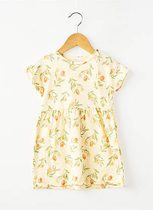 Robe mi-longue manches courtes manches courtes jaune NOPPIES fille