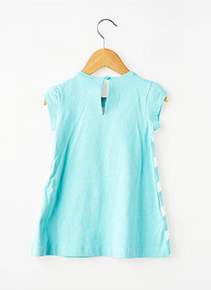 Robe mi-longue manches courtes manches courtes bleu MAYORAL fille
