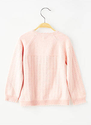 Gilet manches longues coupe droite rose NOPPIES fille
