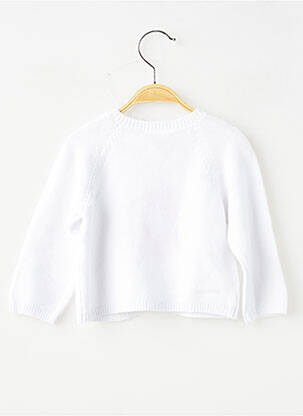 Gilet manches longues coupe droite blanc BOBOLI enfant