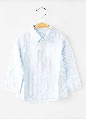 Chemise manches longues coupe droite bleu MAYORAL garçon