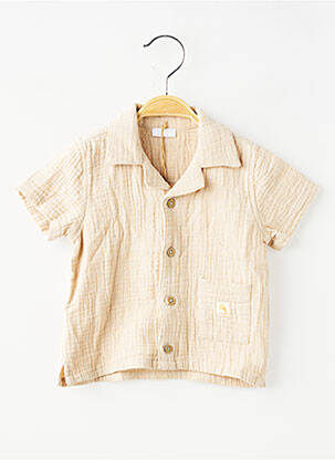 Chemise manches courtes coupe droite beige NOPPIES garçon