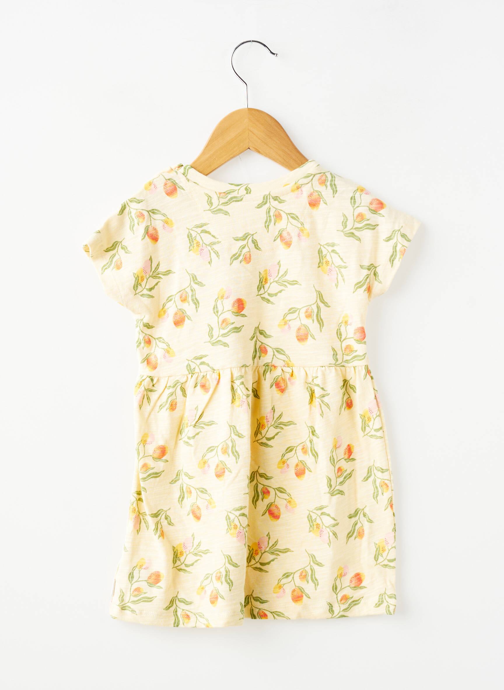 Robe mi-longue manches courtes manches courtes jaune NOPPIES fille