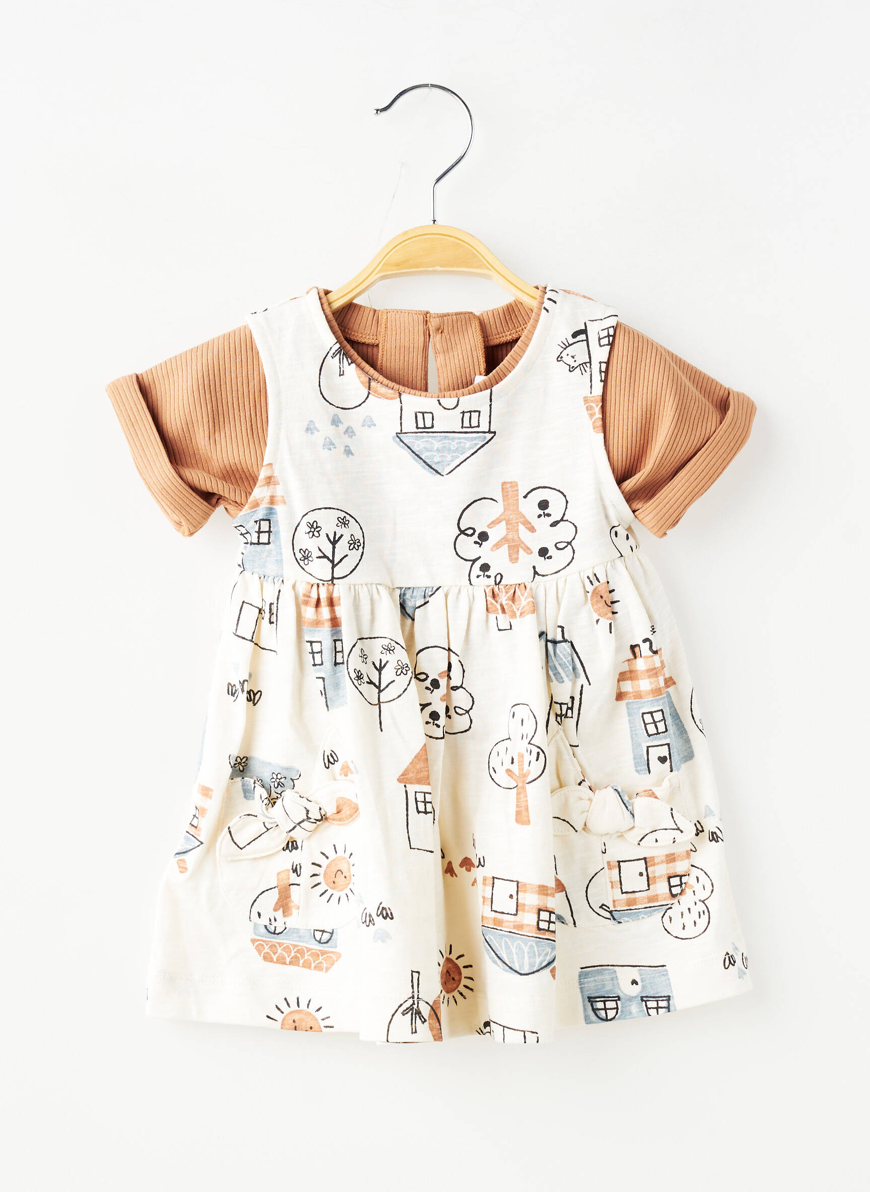 Ensemble robe imprimé fantaisie beige MAYORAL fille