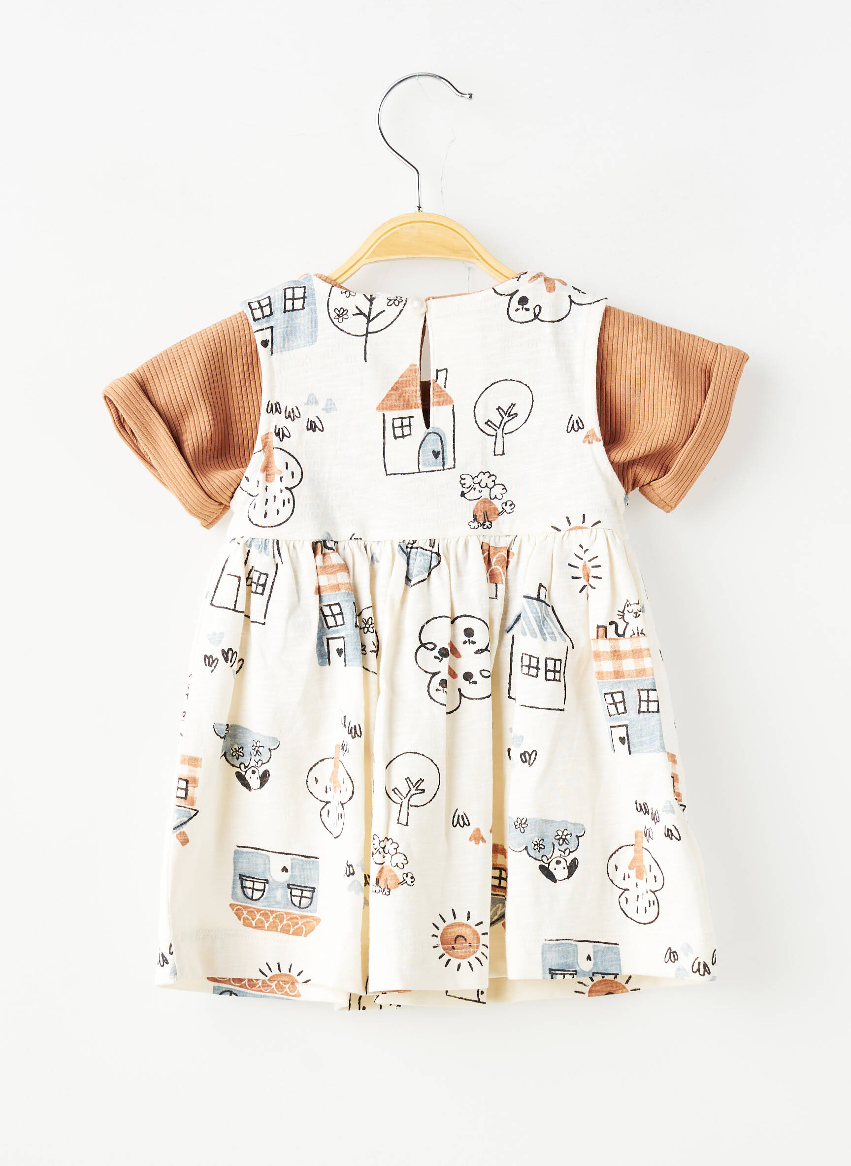 Ensemble robe imprimé fantaisie beige MAYORAL fille