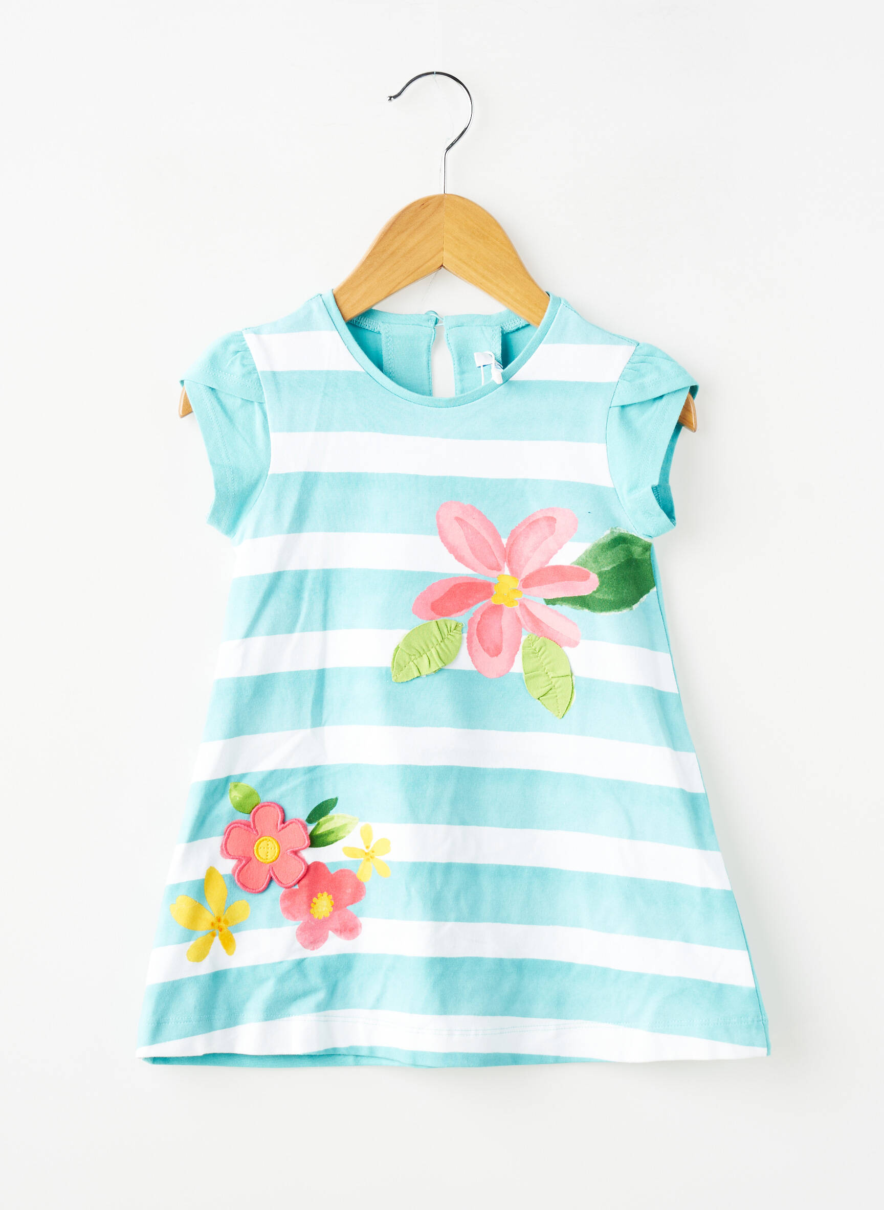 Robe mi-longue manches courtes manches courtes bleu MAYORAL fille