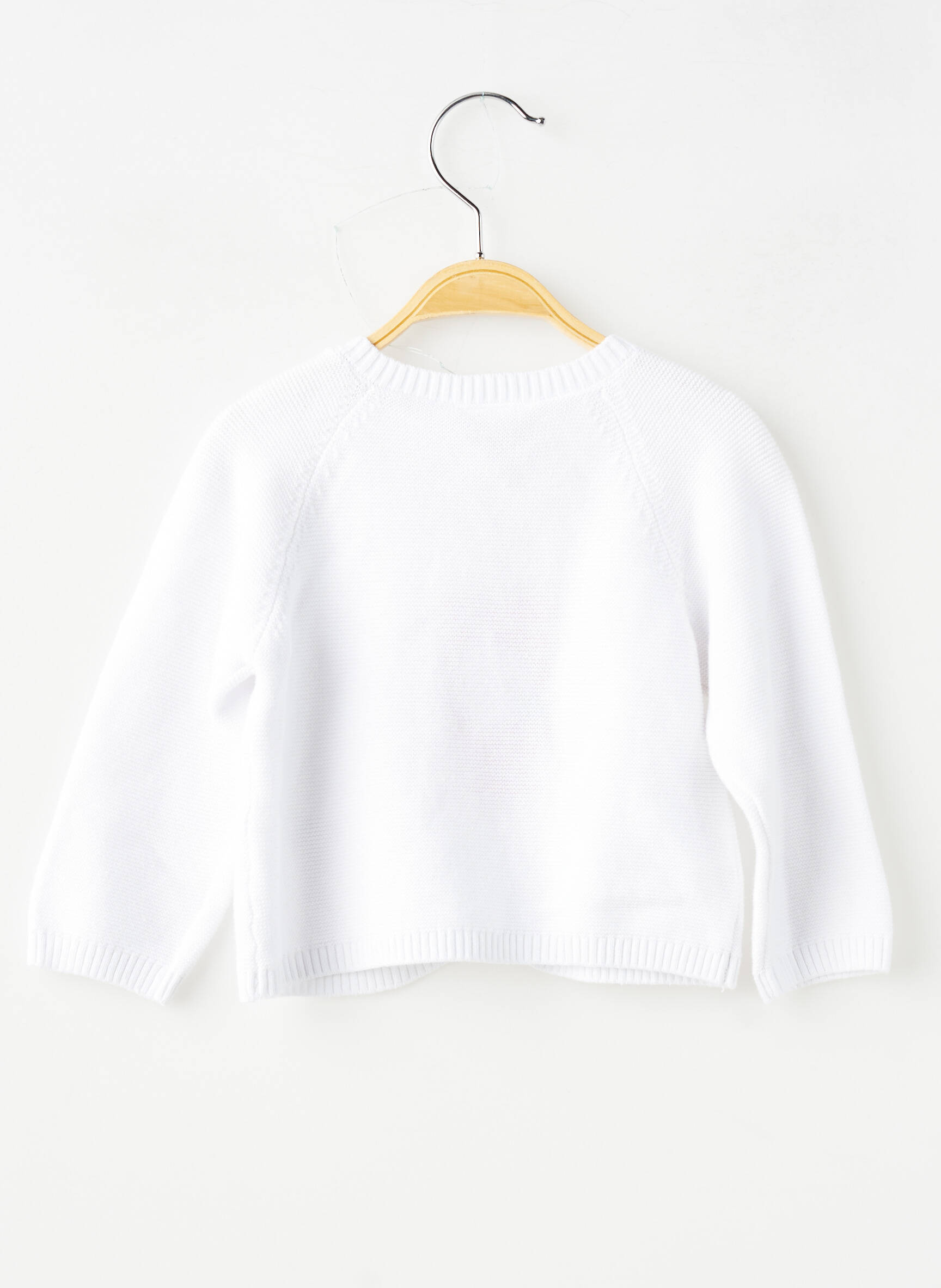 Gilet manches longues coupe droite blanc BOBOLI enfant