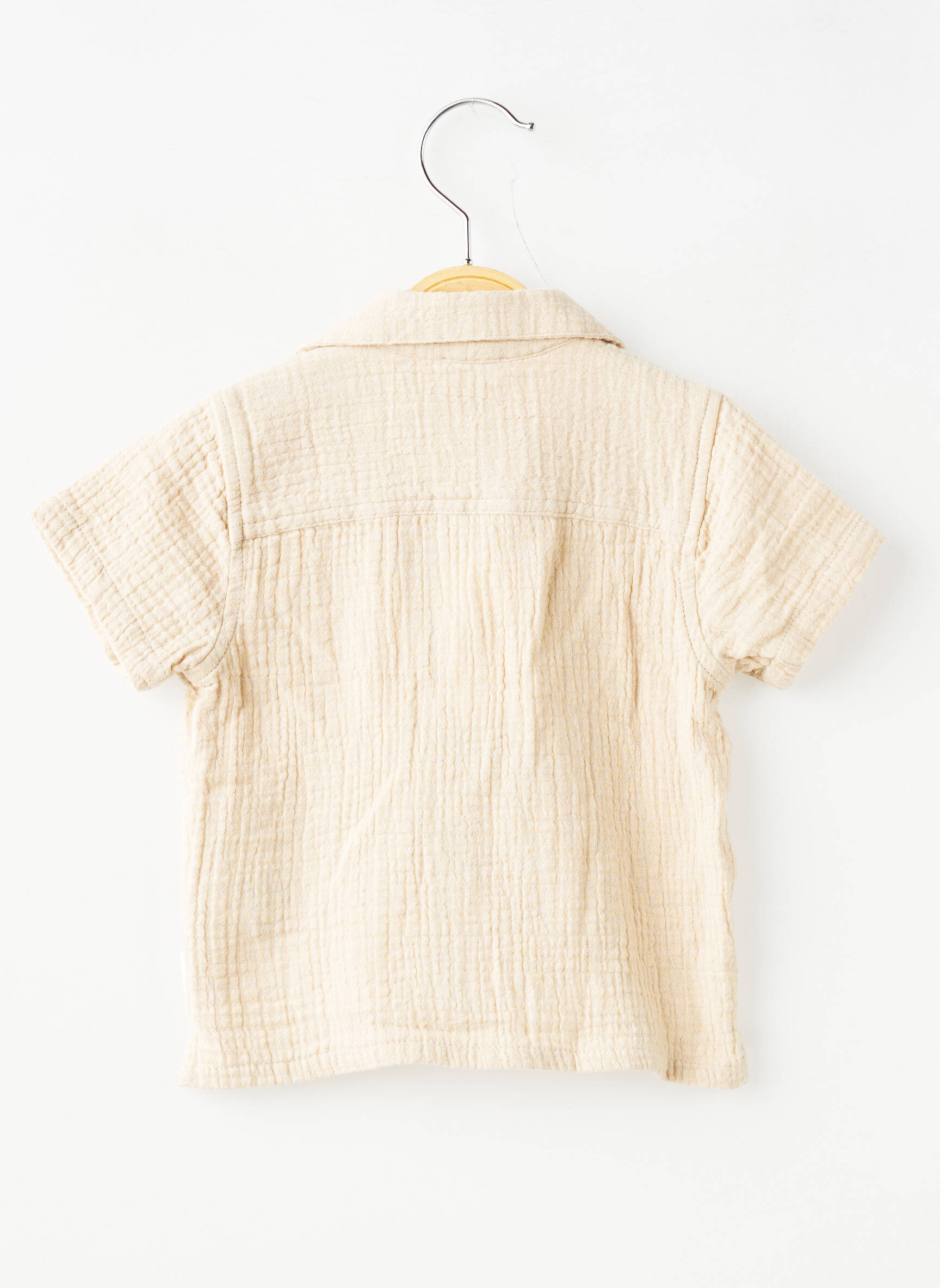 Chemise manches courtes coupe droite beige NOPPIES garçon