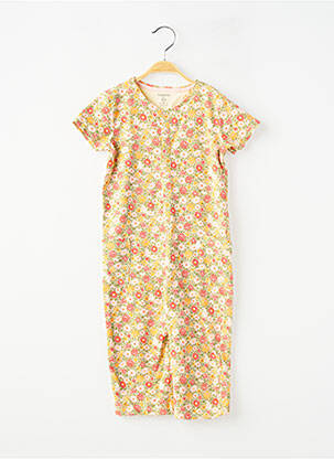 Combi-pantalon imprimé fantaisie manches courtes jaune NOPPIES fille