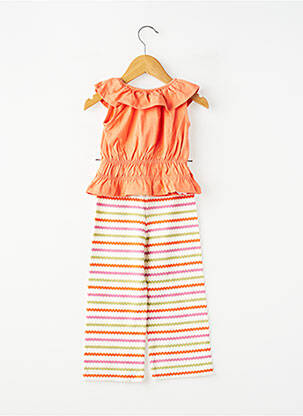 Ensemble pantalon type de haut t-shirt orange MAYORAL fille