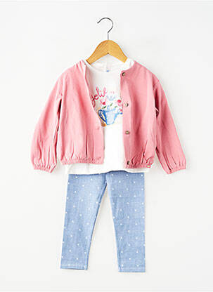 Ensemble pantalon type de haut t-shirt rose MAYORAL fille