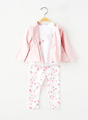 Ensemble pantalon broderie rose MAYORAL fille