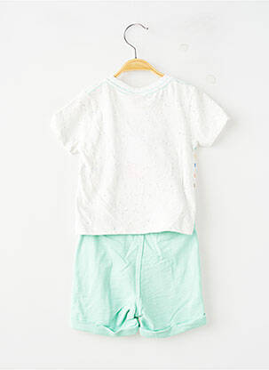 Ensemble short coupe droite vert BOBOLI garçon