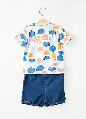 Ensemble short coupe droite bleu BOBOLI garçon