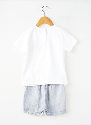 Ensemble short coupe droite blanc MAYORAL garçon
