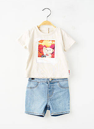 Ensemble short coupe droite bleu LEVI'S garçon