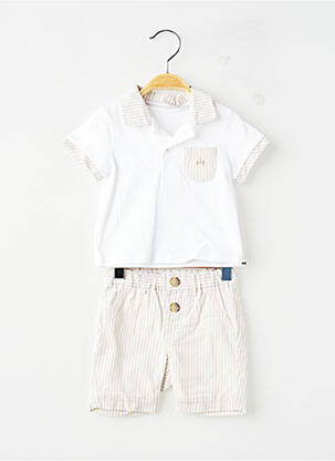Ensemble short col polo beige GYMP garçon