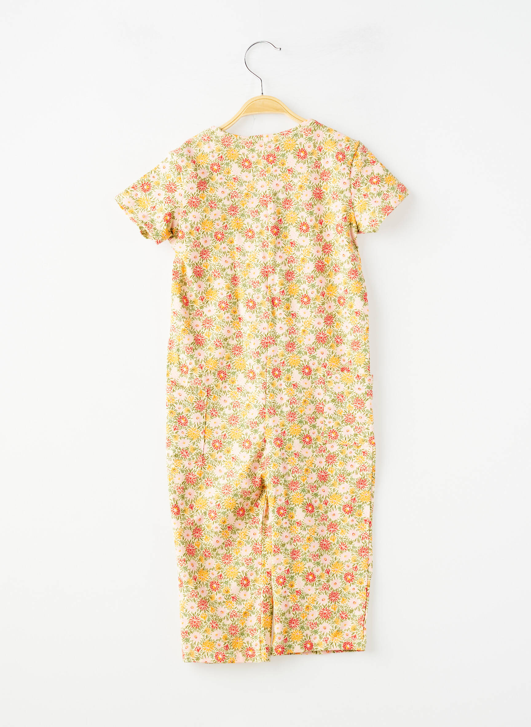 Combi-pantalon imprimé fantaisie manches courtes jaune NOPPIES fille