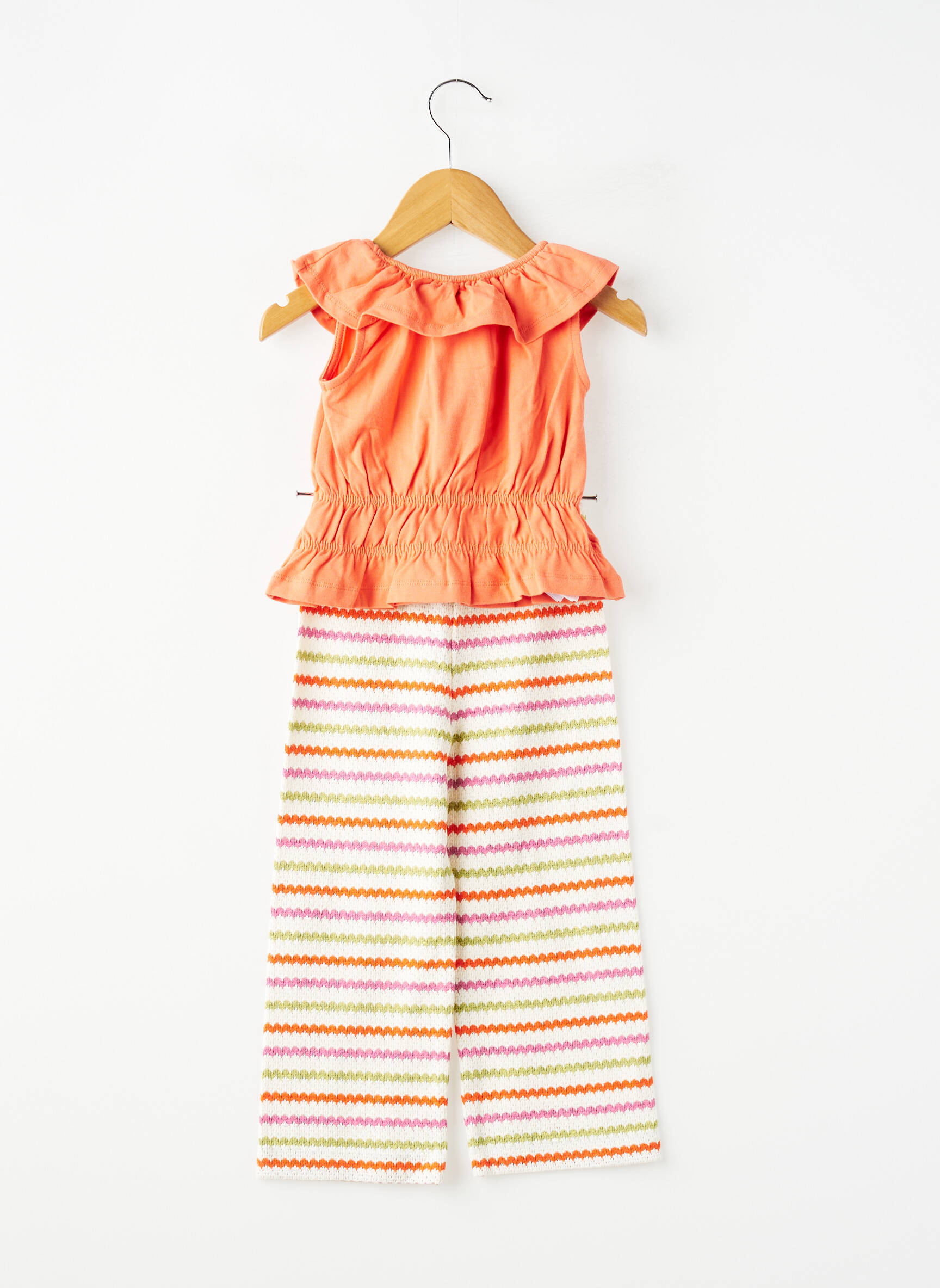 Ensemble pantalon type de haut t-shirt orange MAYORAL fille