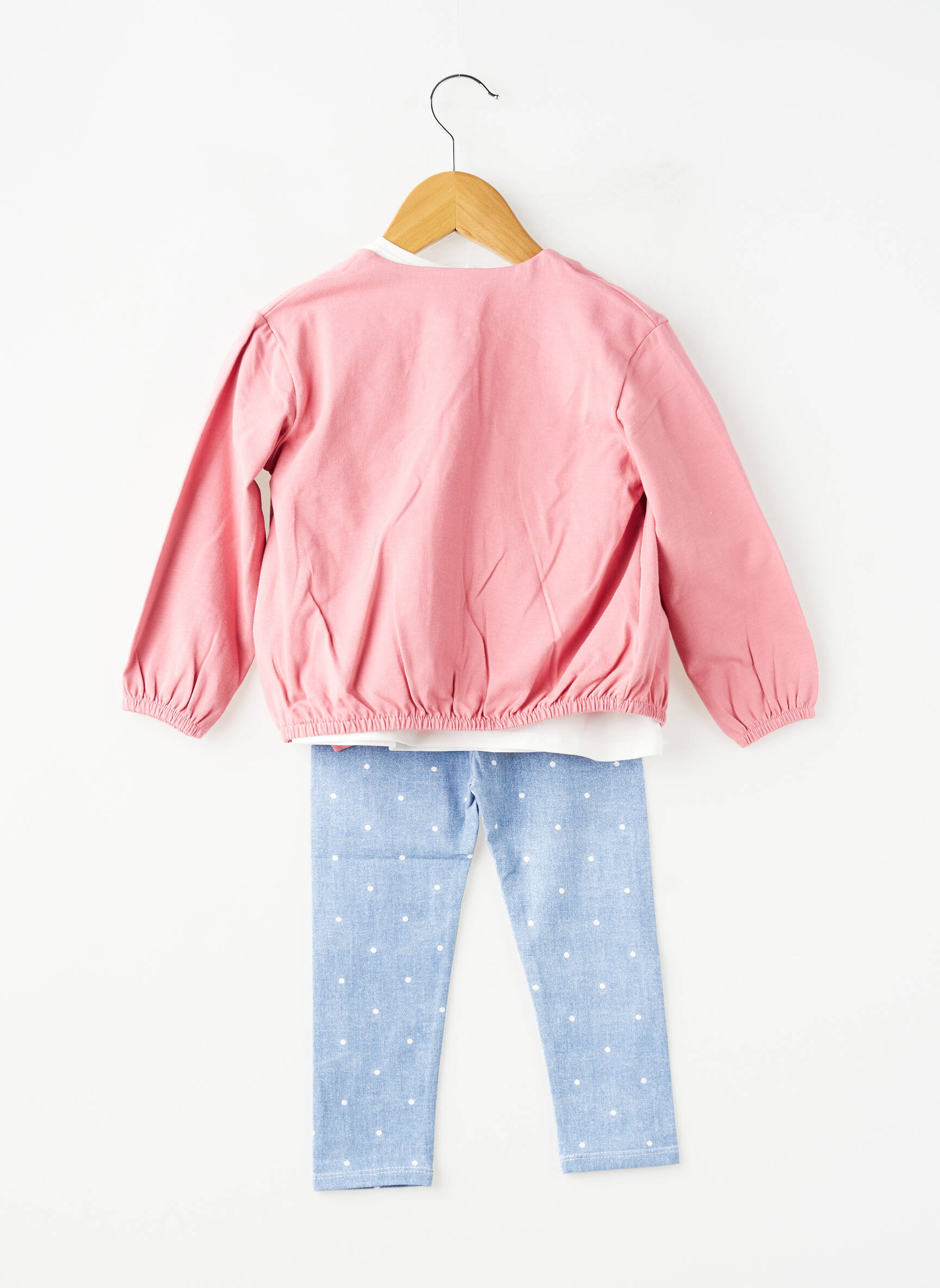 Ensemble pantalon type de haut t-shirt rose MAYORAL fille