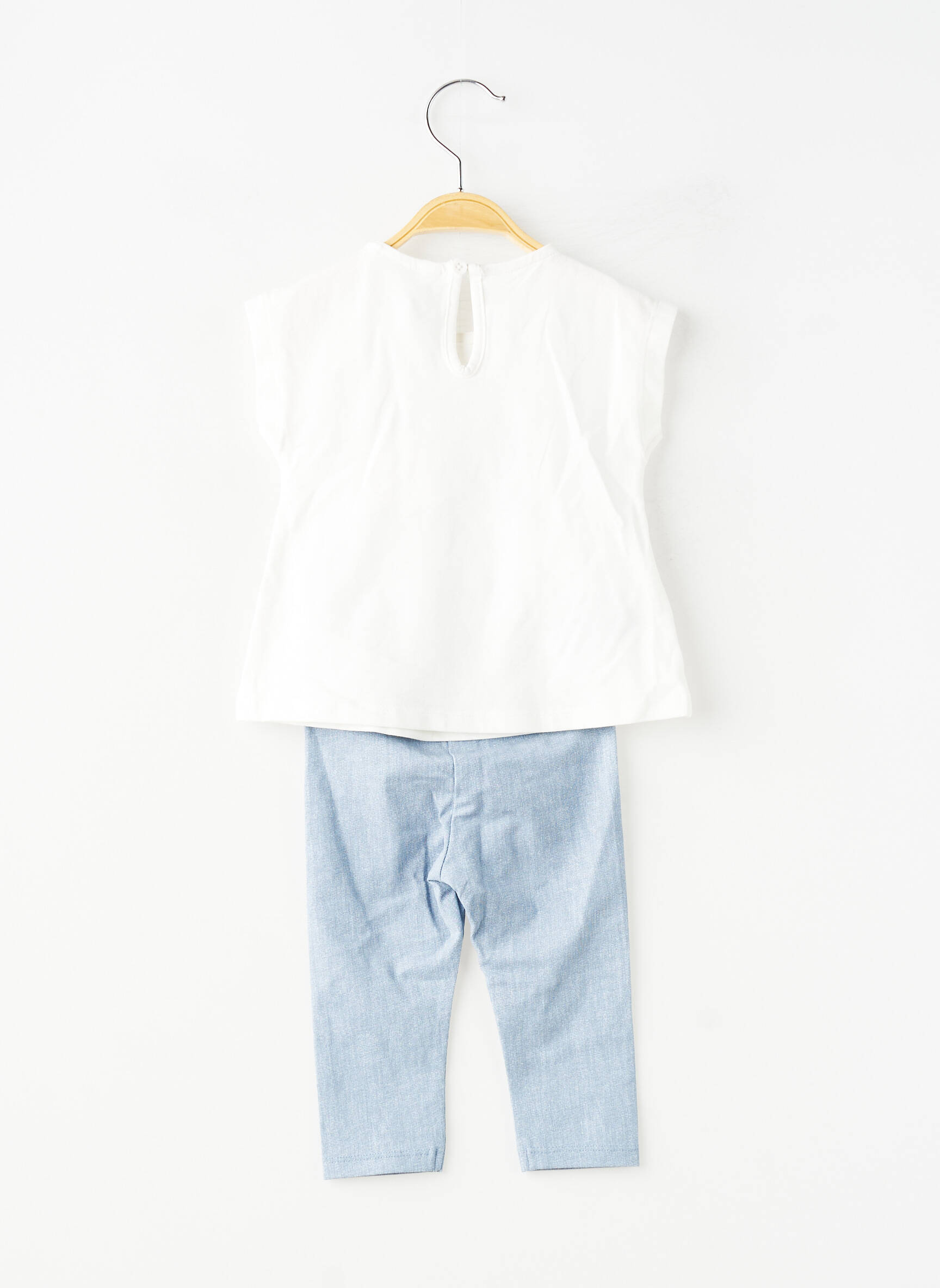 Ensemble pantalon type de haut t-shirt bleu MAYORAL fille