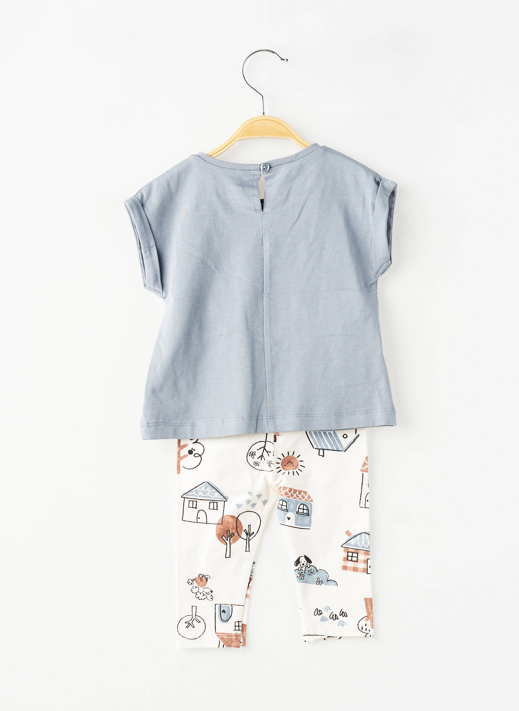 Ensemble pantalon broderie gris MAYORAL fille