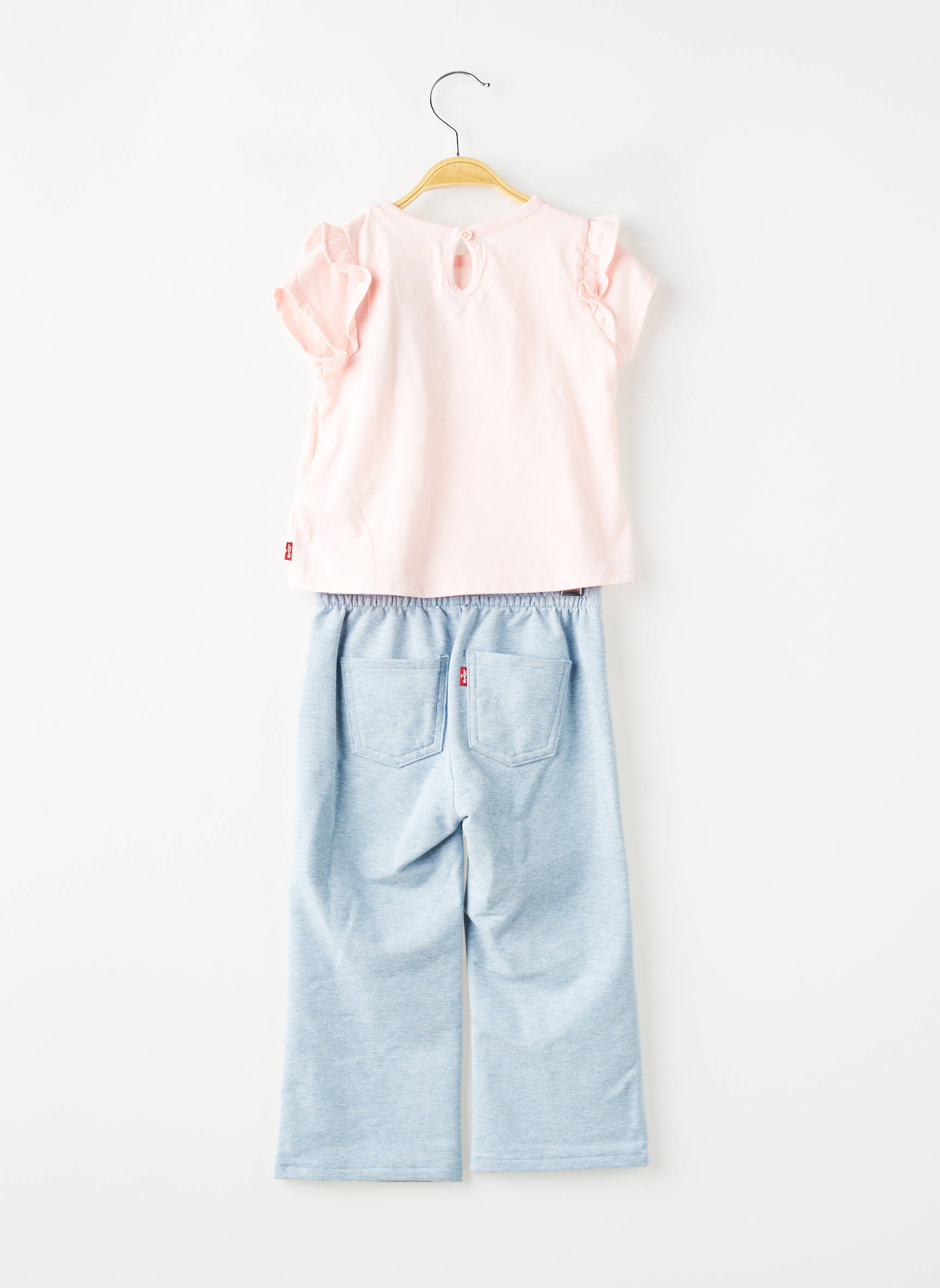 Ensemble pantalon type de haut t-shirt bleu LEVI'S fille