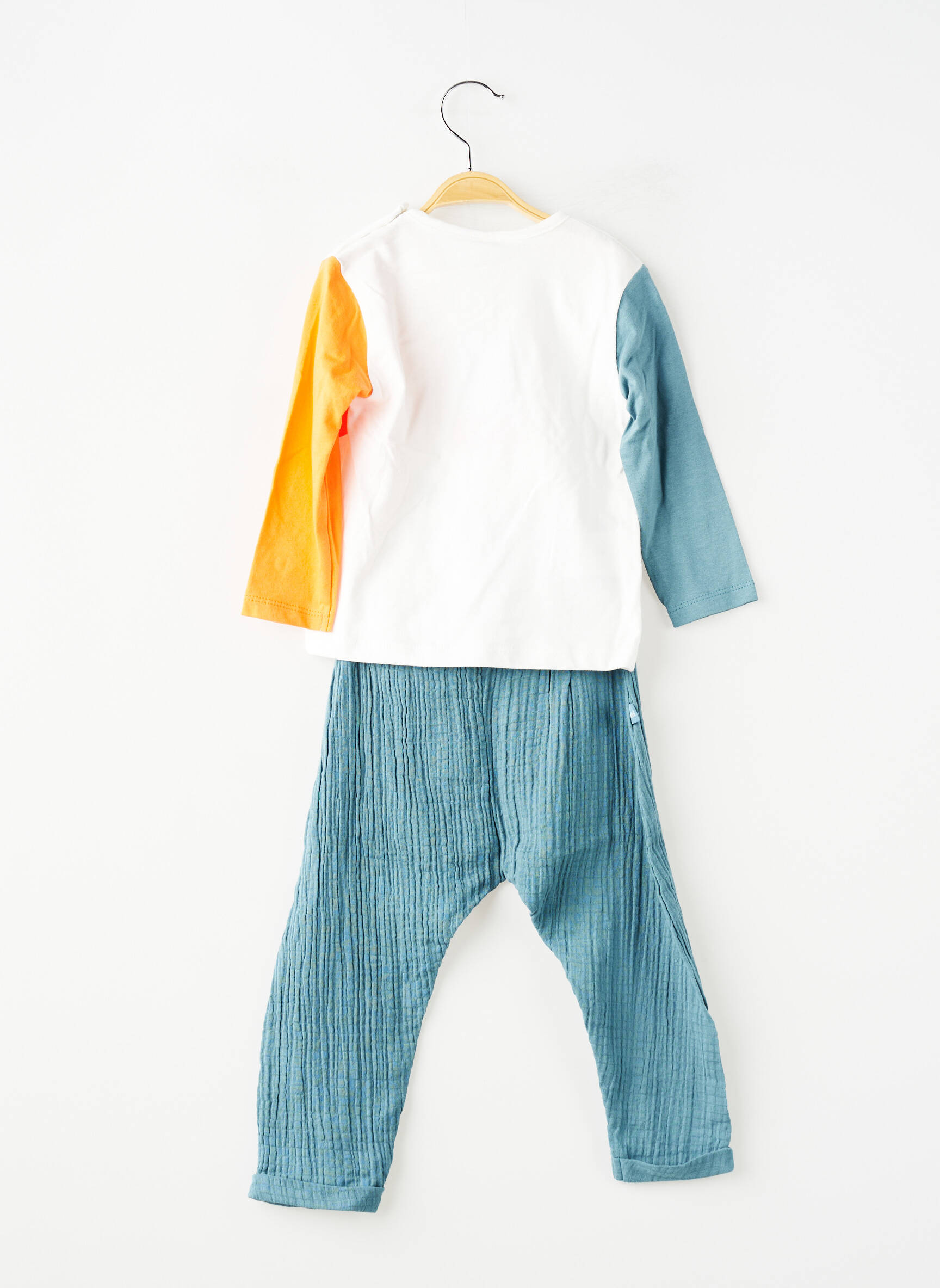 Ensemble pantalon taille élastique bleu BOBOLI garçon
