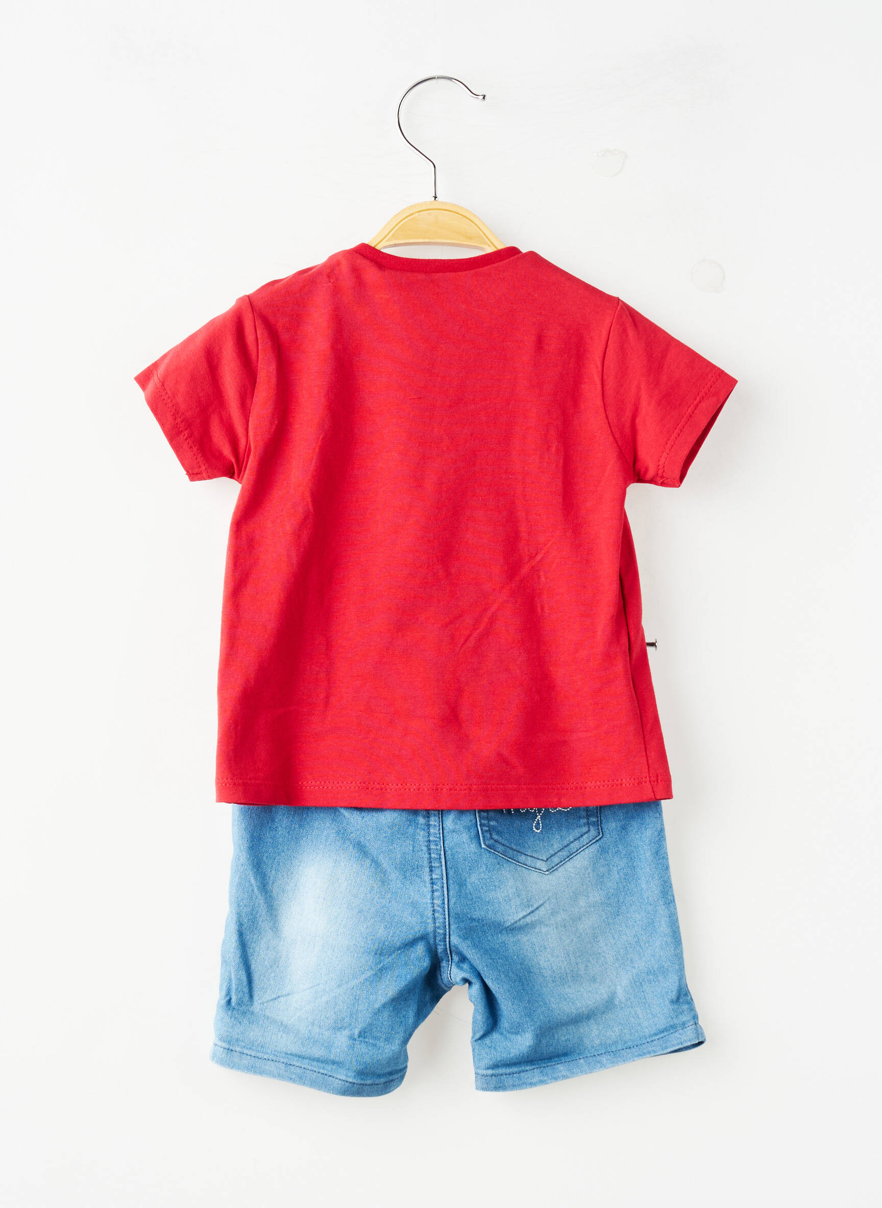 Ensemble short coupe droite rouge MAYORAL garçon