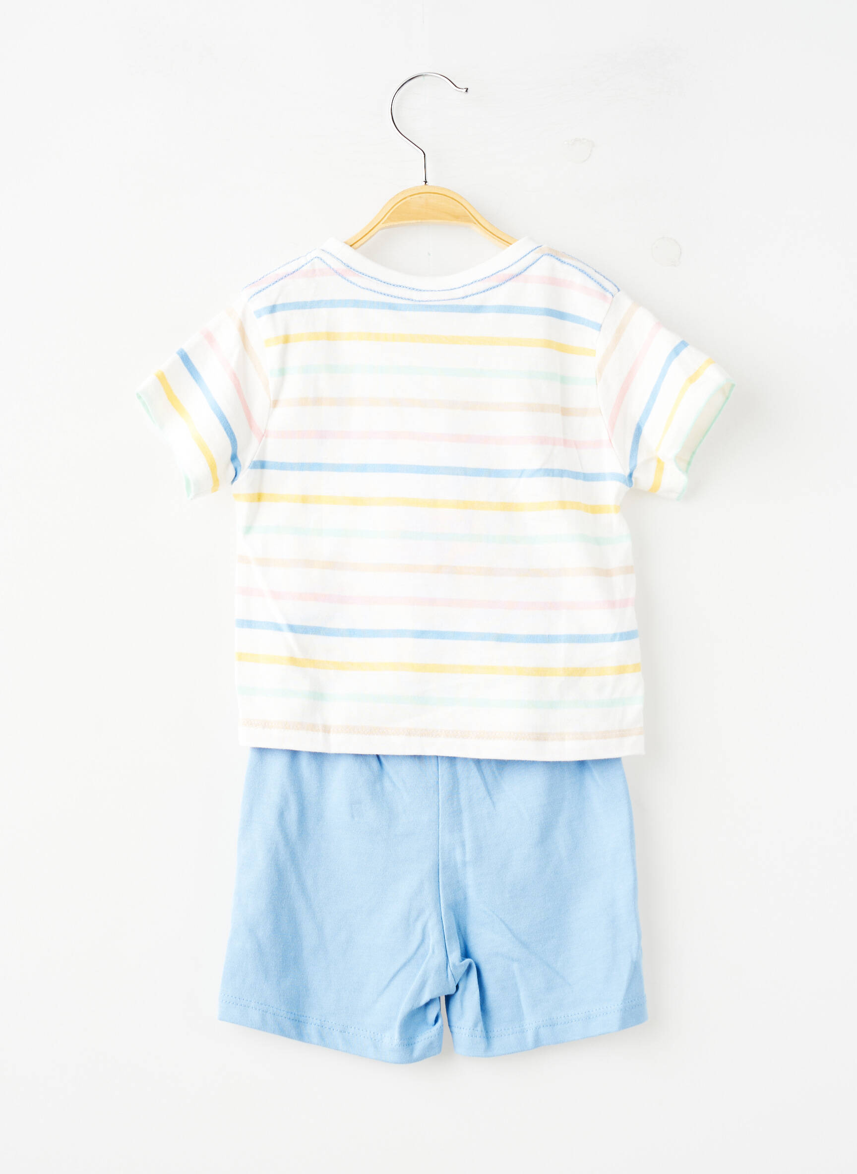 Ensemble short coupe droite bleu BOBOLI garçon