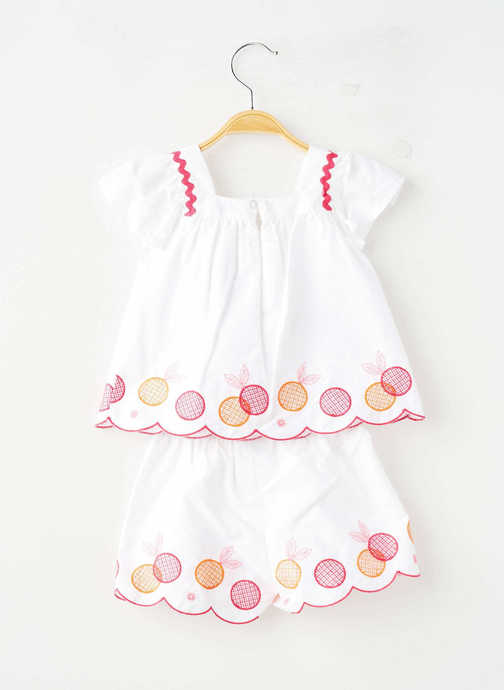 Ensemble short manches courtes blanc MAYORAL fille