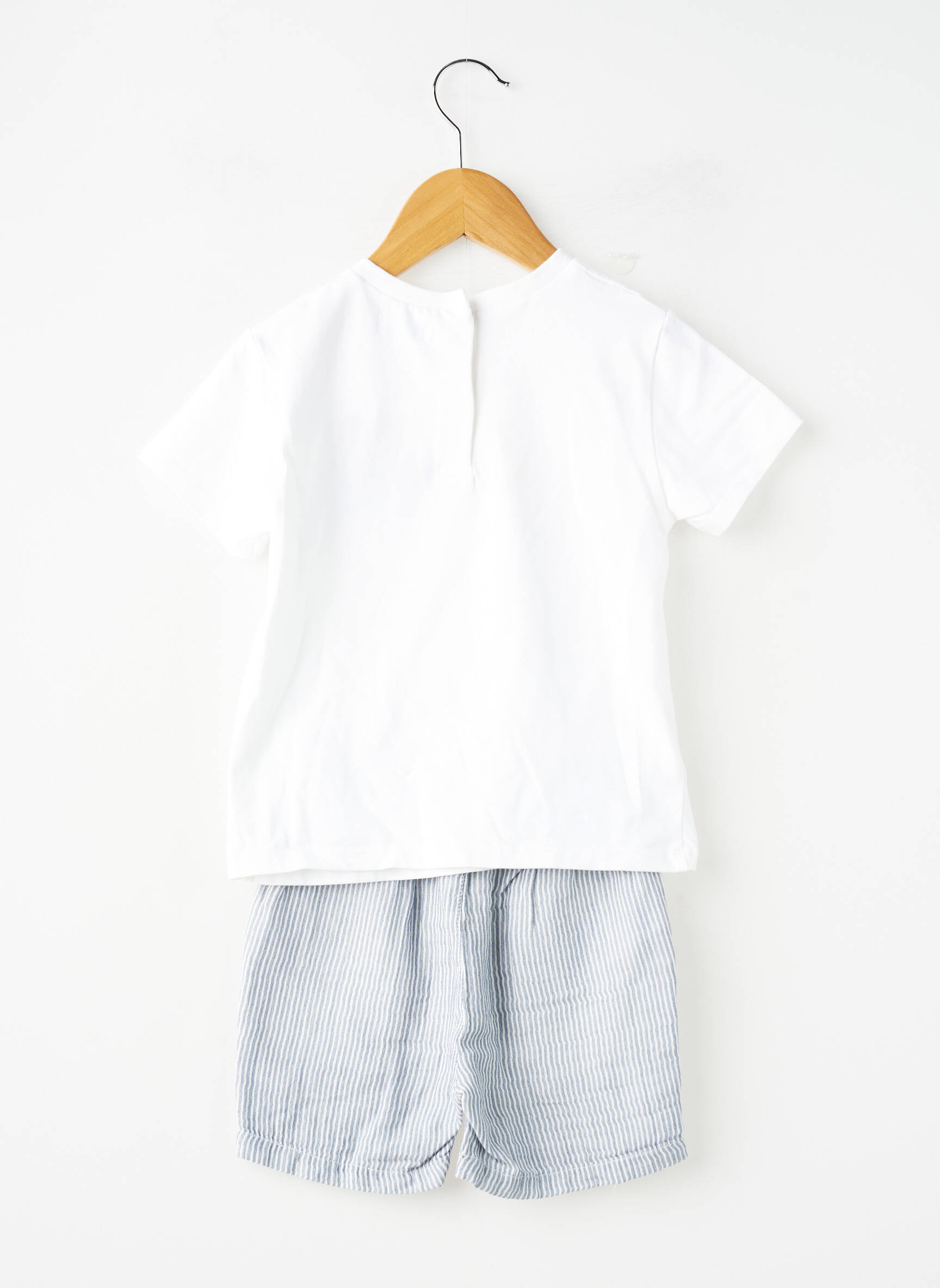 Ensemble short coupe droite blanc MAYORAL garçon