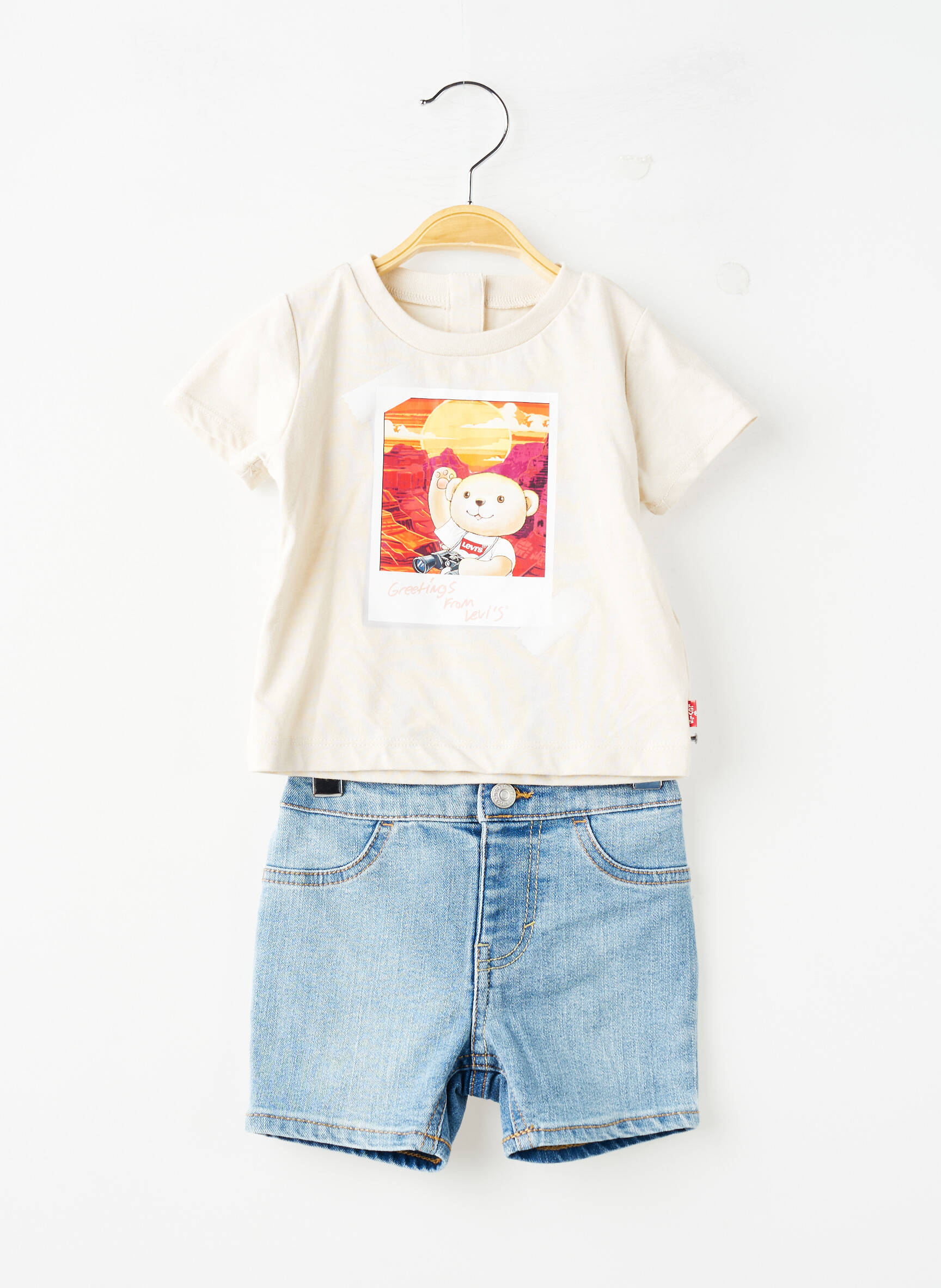 Ensemble short coupe droite bleu LEVI'S garçon
