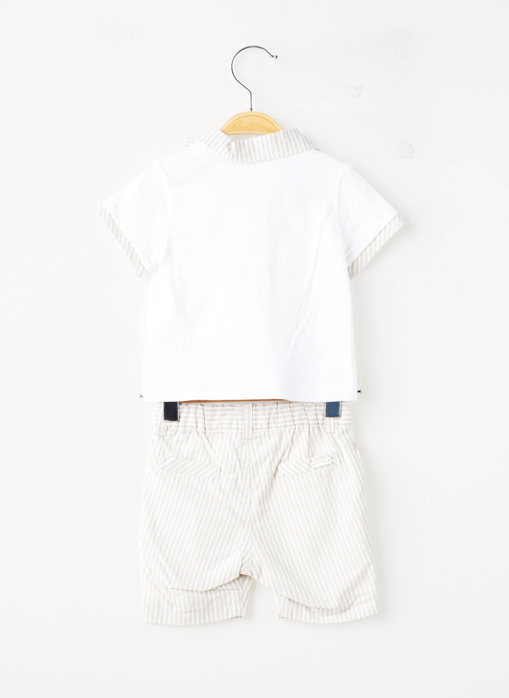 Ensemble short col polo beige GYMP garçon
