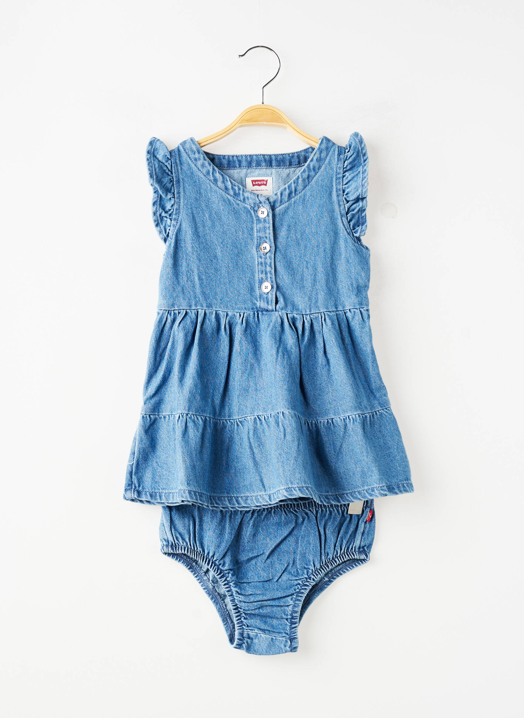 Ensemble short coupe évasée bleu LEVI'S fille