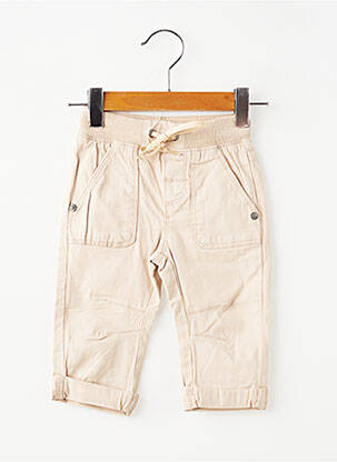 Pantalon droit fermeture liens à nouer taille élastique beige BOBOLI garçon