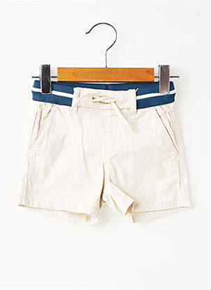 Short tissage popeline taille élastique beige MAYORAL garçon