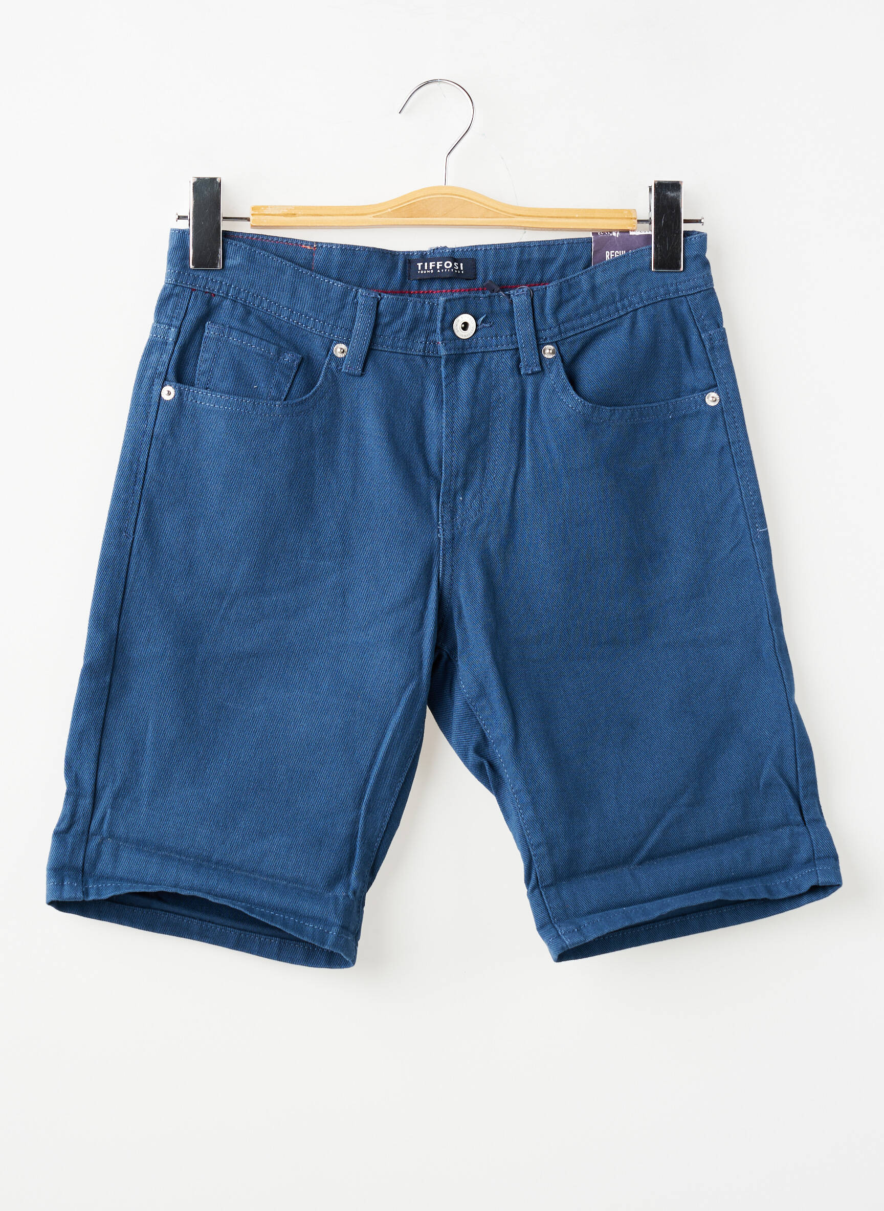 Bermuda tissage denim taille ajustable bleu TIFFOSI garçon