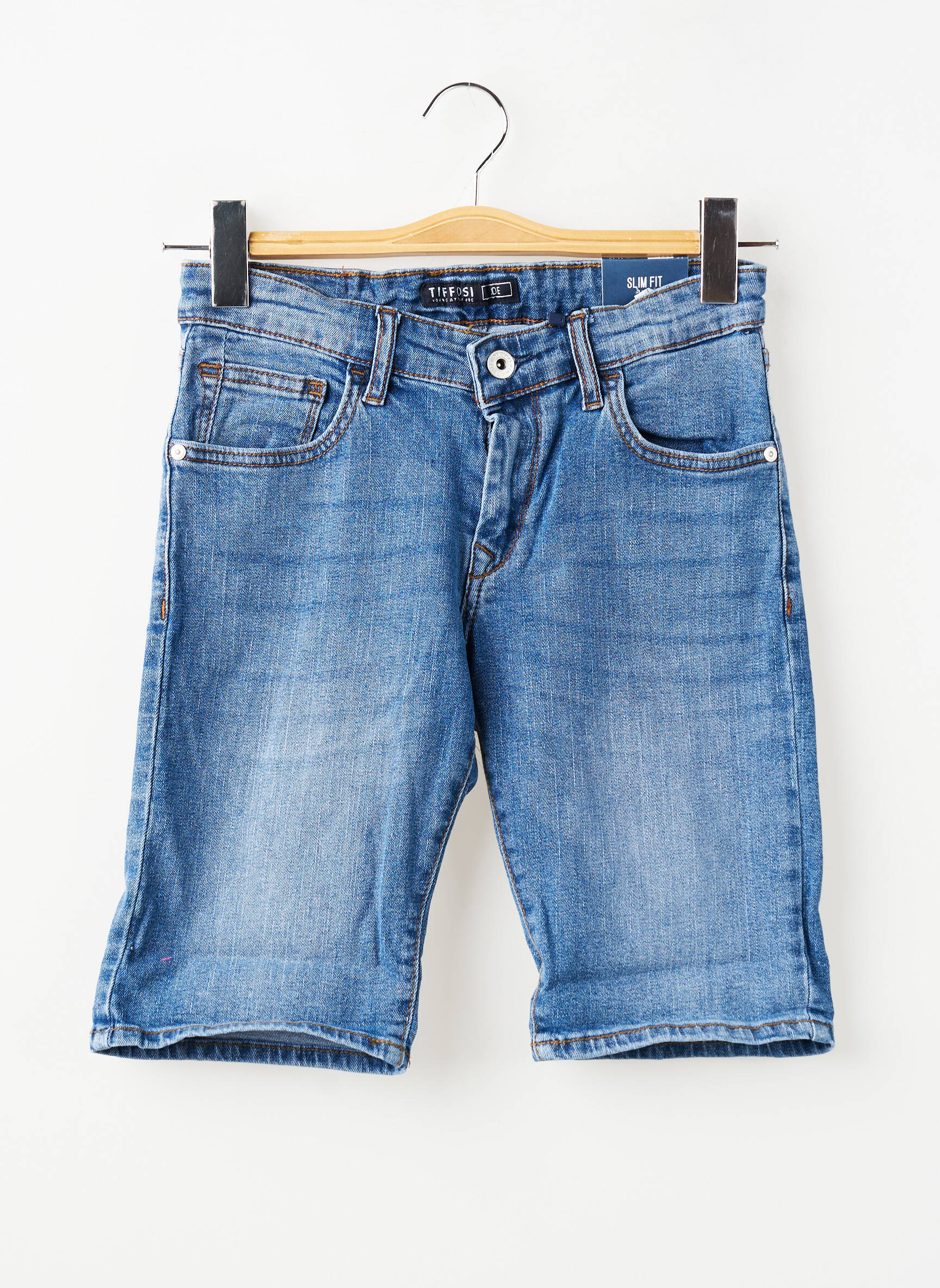 Bermuda tissage denim taille ajustable bleu TIFFOSI garçon