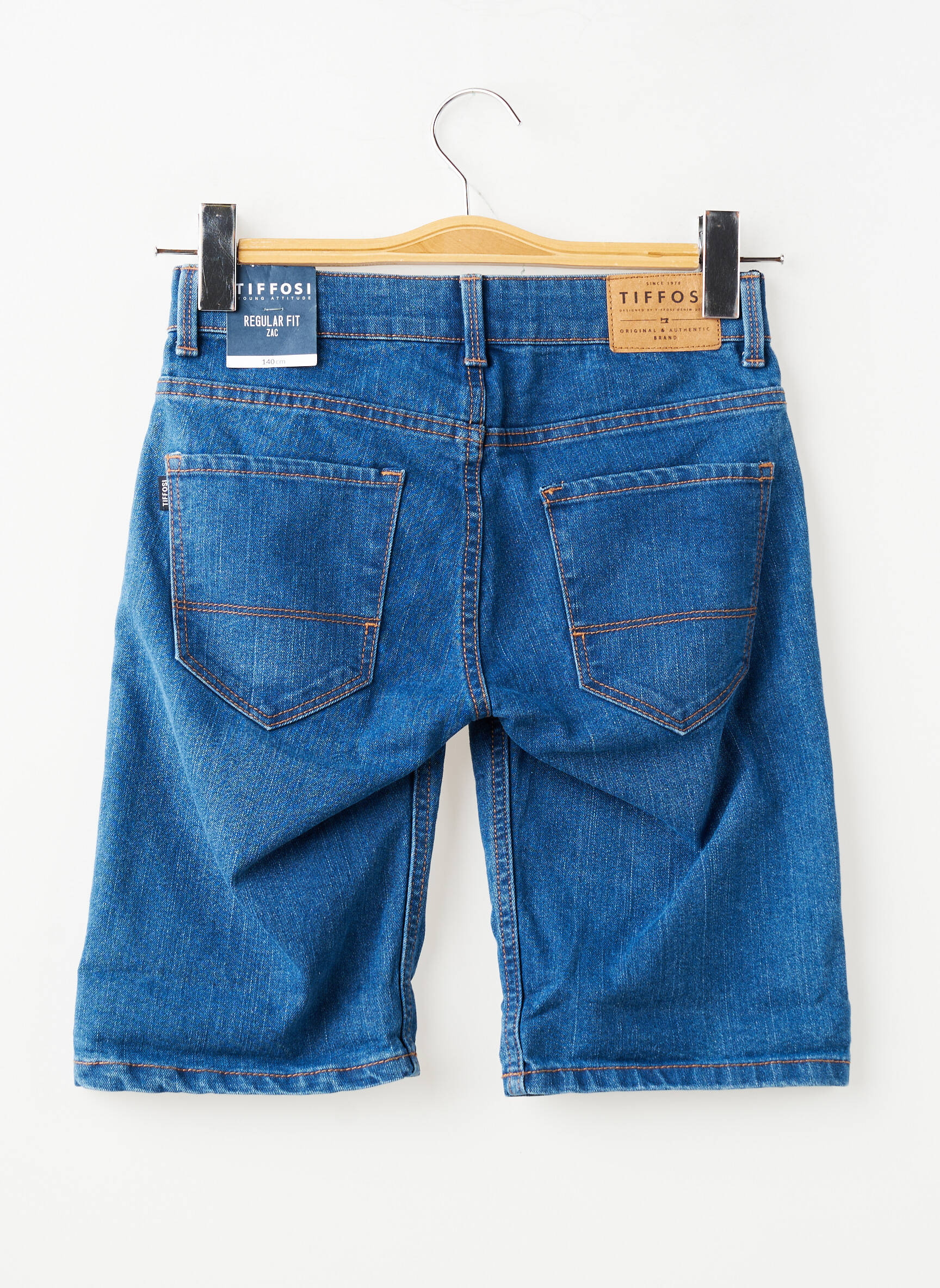Bermuda tissage denim taille ajustable bleu TIFFOSI garçon