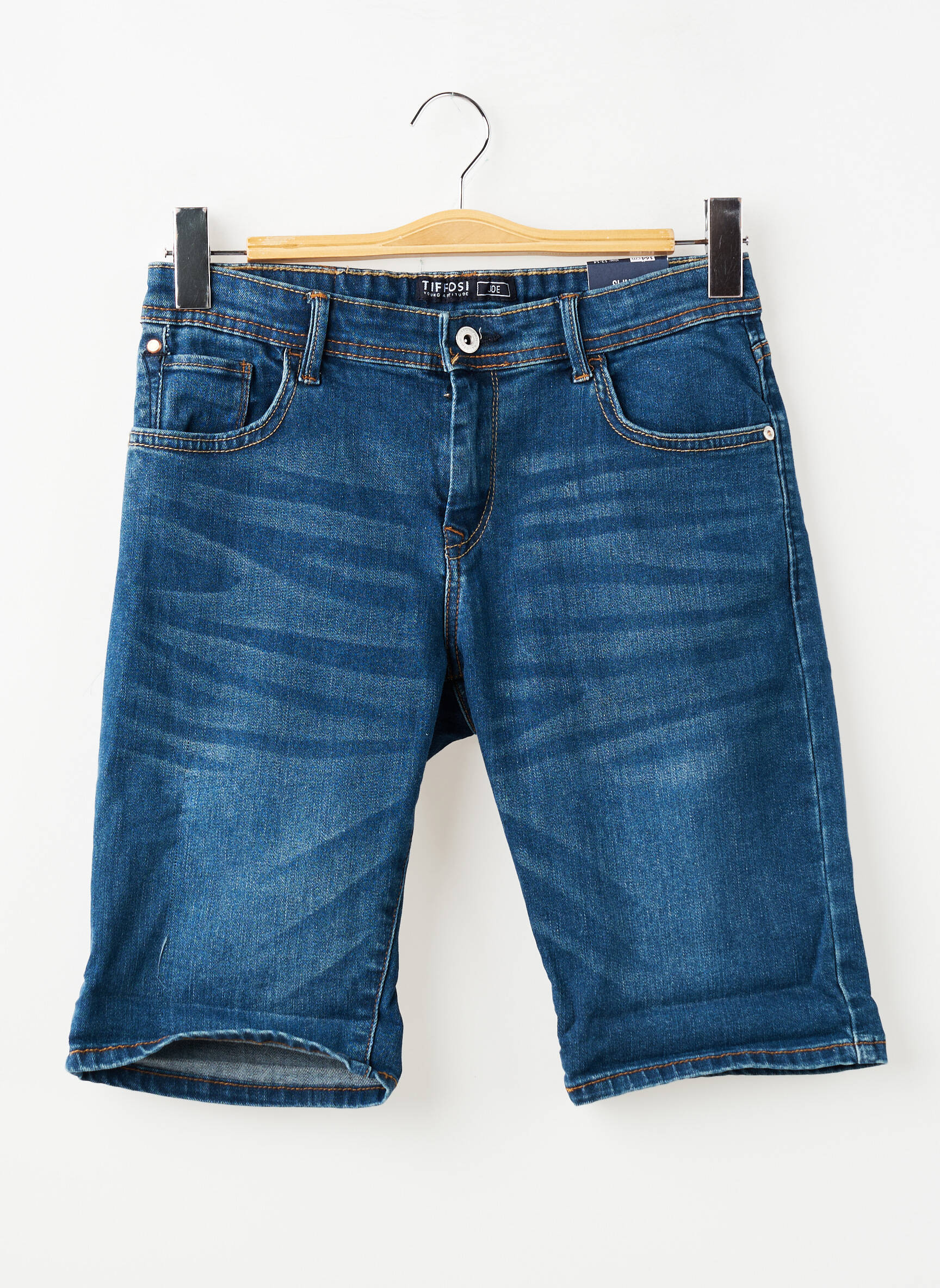 Bermuda tissage denim taille ajustable bleu TIFFOSI garçon