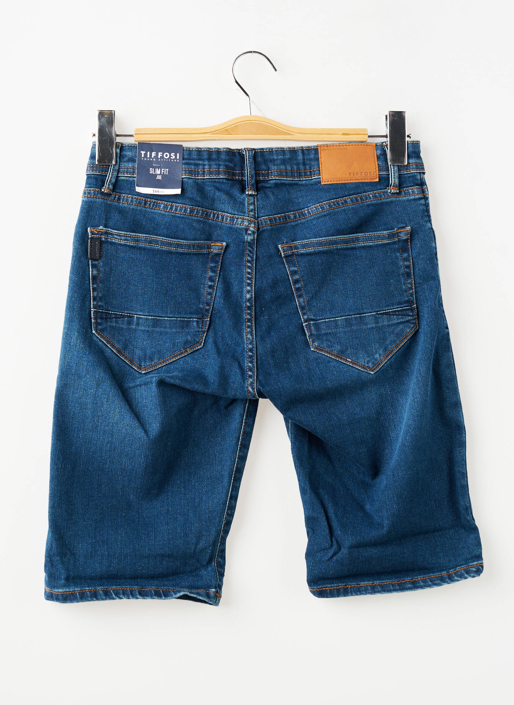 Bermuda tissage denim taille ajustable bleu TIFFOSI garçon